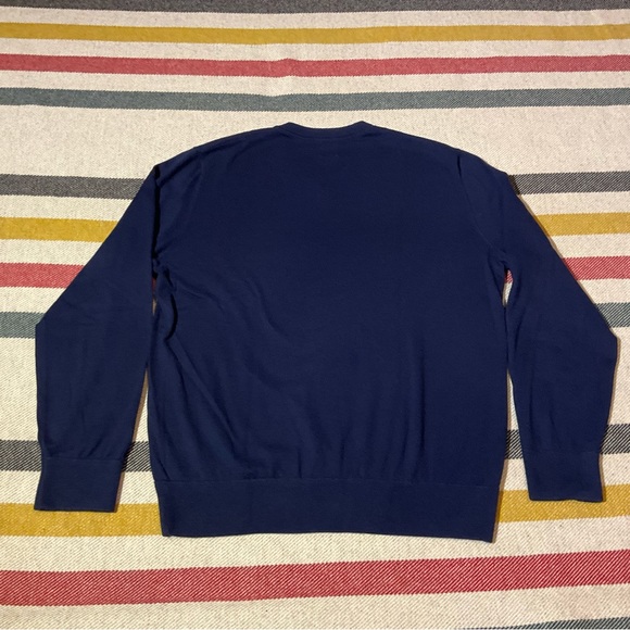 Gap Navy V neck 100% Cotton Sweater size Large - Picture 5 of 10